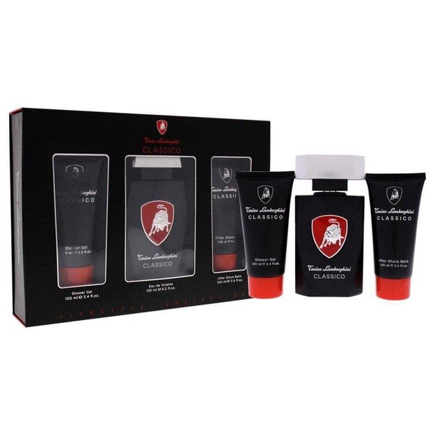 Tonino Lamborghini Classic Eau De Toilette 125ml Spray Gel De BaĆ±o 100ml Balsamo After Shave 100ml