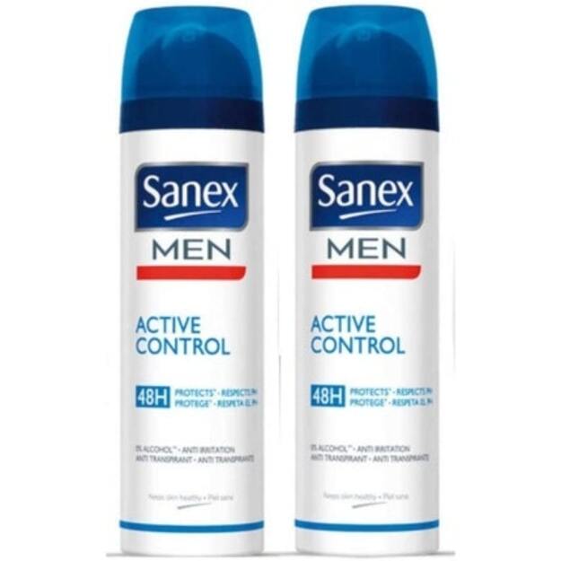 Sanex Men Active Control 48h Deodorant Spray 2x100ml