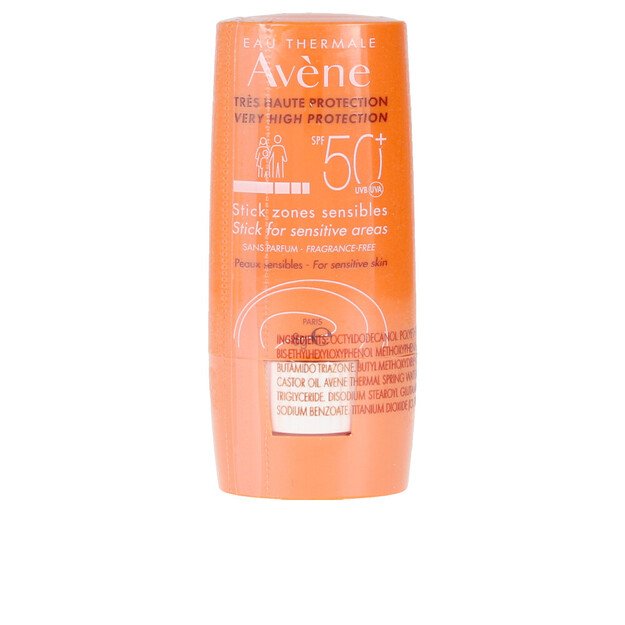 AvĆØne Sun Stick For Sensitive Areas SPF 50+ 8 g