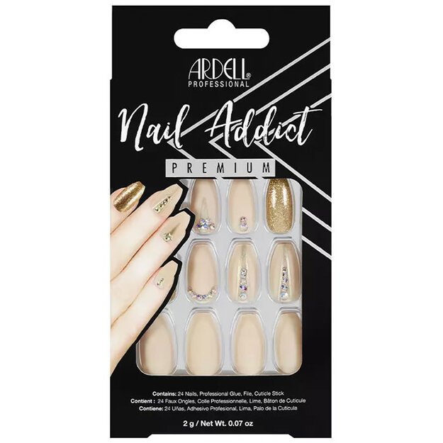 NAIL ADDICT nude jeweled 1 u