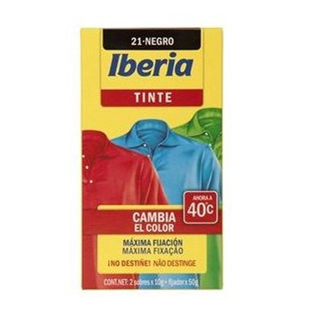 IBERIA TINTE ROPA no destiĆĀ±e 40Ć‚Āŗ #negro 70 gr