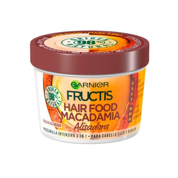 FRUCTIS HAIR FOOD macadamia mascarilla alisadora 390 ml