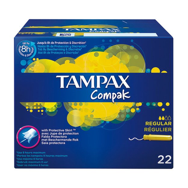 TAMPAX COMPAK tampļæ½n regular 22 uds