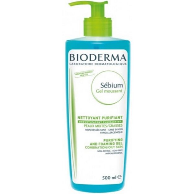 Bioderma Sebium Gel Moussant Nettoyant Purifiant 500ml