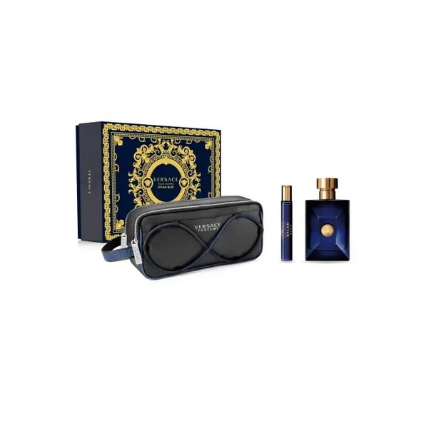 Versace Dylan Blue Eau De Toilette Spray 100ml Set 3 Pieces