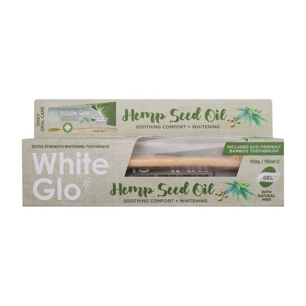 Dantų pasta White Glo Hemp Seed Oil 150 g