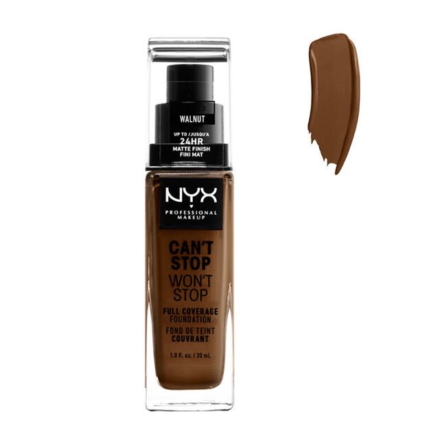 Nyx CanĆ‚Ā´t Stop WonĆ‚Ā´t Stop Full Coverage Foundation Walnut 30ml