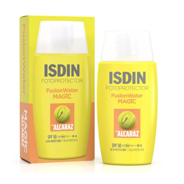 ISDIN Fotoprotector Fusion Water MAGIC by Alcaraz Facial Sunscreen 50ml