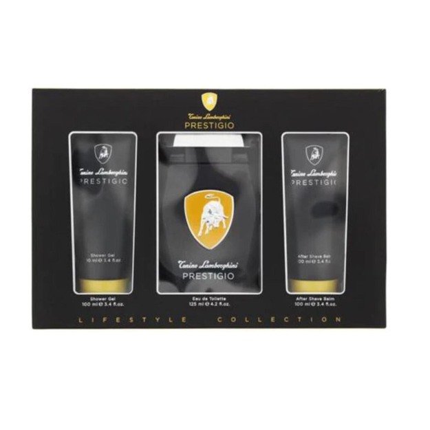 Tonino Lamborghini Prestigio Eau De Toilette 120ml Spray Gel De BaĆ±o 100ml Balsamo After Shave 100ml