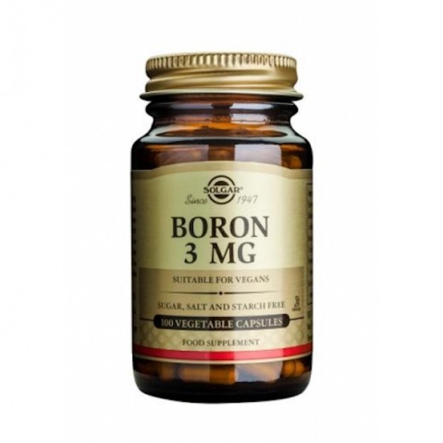 Solgar Boron 3mg Vegetable Capsules Food Supplement 100 Capsules