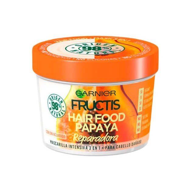 FRUCTIS HAIR FOOD papaya mascarilla reparadora 390 ml