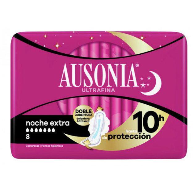 AUSONIA compresas noche extra alas 9 u