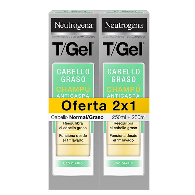 Neutrogena t/gel shampoo c.graso 2x250ml