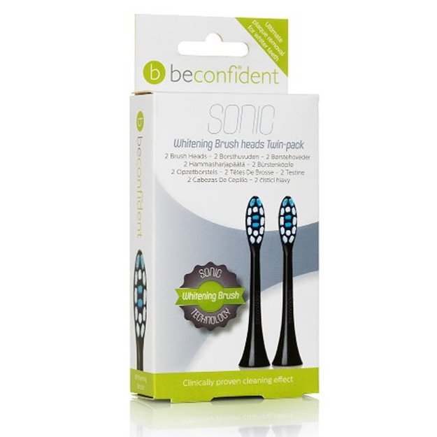 SONIC TOOTHBRUSH HEADS WHITENING BLACK LOTE 2 pz