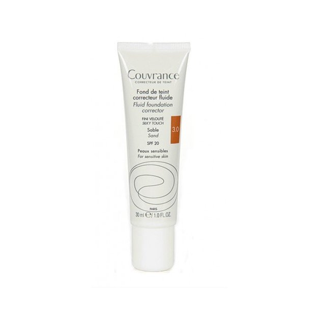 AvĆØne Couverance Fond De Teint Correcteur Fluide Spf20 3.0 Sand.