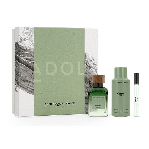 Adolfo Dominguez Vetiver Terra Eau De Parfum Spray 120ml Christmas Set