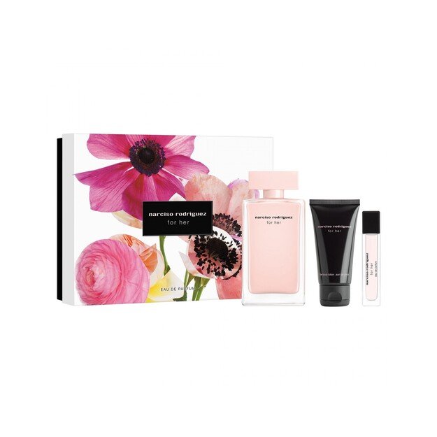 Narciso Rodriguez For Her Set Eau de Parfum 100ml + Eau de Parfum 10ml + Body Lotion 50ml