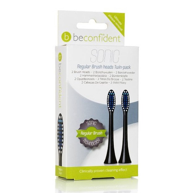 SONIC TOOTHBRUSH HEADS REGULAR BLACK LOTE 2 pz