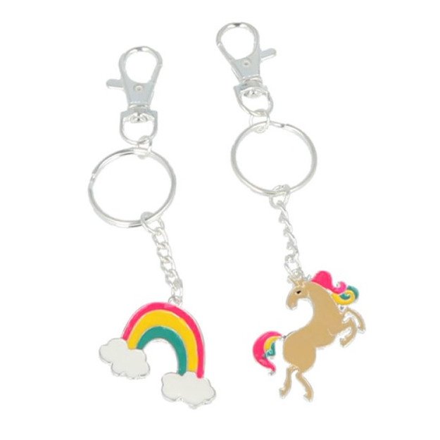 LLAVEROS UNICORNIO-ARCOIRIS BFF LOTE 2 pz