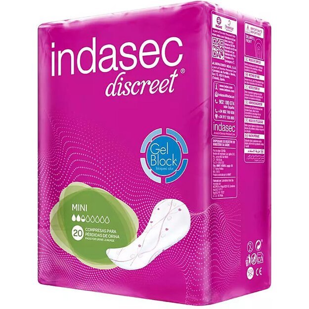 Indasec Compresses Incontinence Mini 20pcs