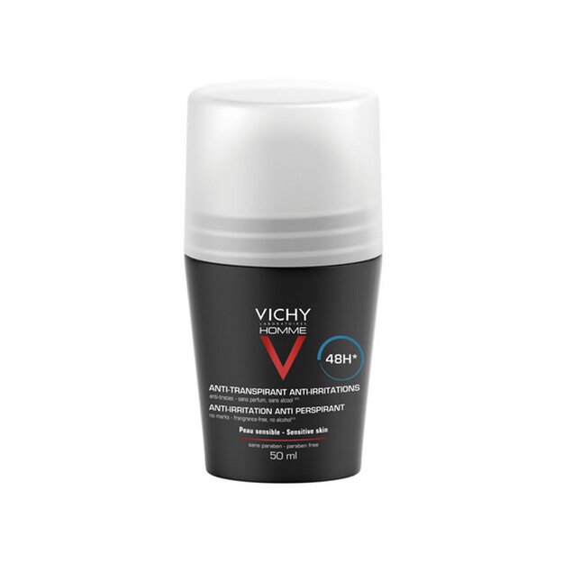 Vichy Homme Roll On Deodorant For Sensitive Skin 50ml