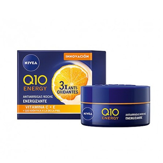 Q10+ VITAMINA C anti-arrugas+energizante noche crema 50 ml