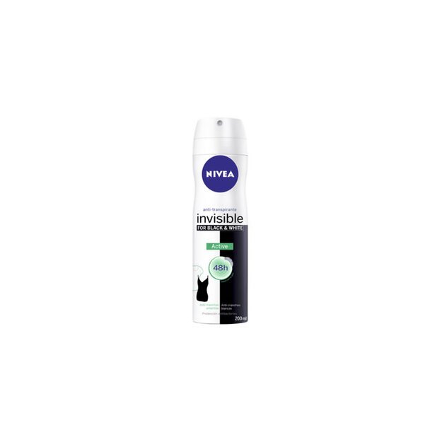 Nivea BLACK & WHITE INVISIBLE ACTIVE deo vapo 200 ml