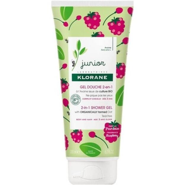 Klorane junior gel ducha frambuesa 200ml