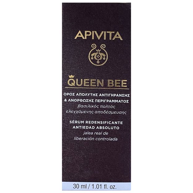 APIVITA QUEEN BEE SĆā€°RUM REDENSIFICATE  ANTIEDAD ABSOLUTO con jalea real. propĆĀ³leo y miel 30 ml