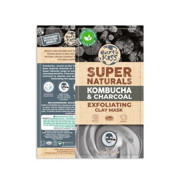 Earth Kiss Super Naturals Kombucha y Charcoal Mask 10ml