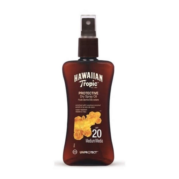 HAWAIIAN TROPIC PTOTECTIVE DRY SPRAY OIL SPF20 MEDIUM 200ML