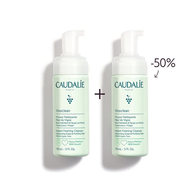 Caudalie Vinoclean Instant Foaming Cleanser Duo 150 Ml