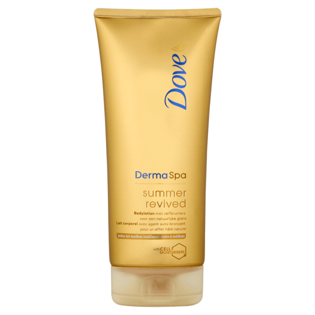 Dove Derma Spa Summer Revived self-tanning tinted kūnos losjonas įdegiui 200 ml