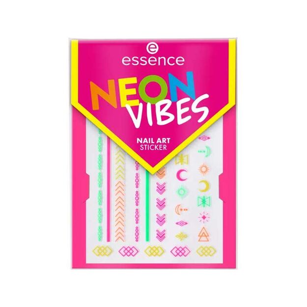 Essence Neon Vibes lipdukai nagams  in neon colours 1 sheet