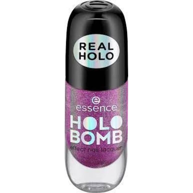 Essence Holo Bomb nagų lakas with holographic effect 02 Holo Moly 8 ml