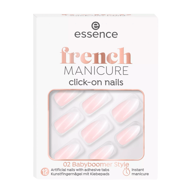 Essence French Click & Go artificial nails 02 Babyboomer Style 12 pieces