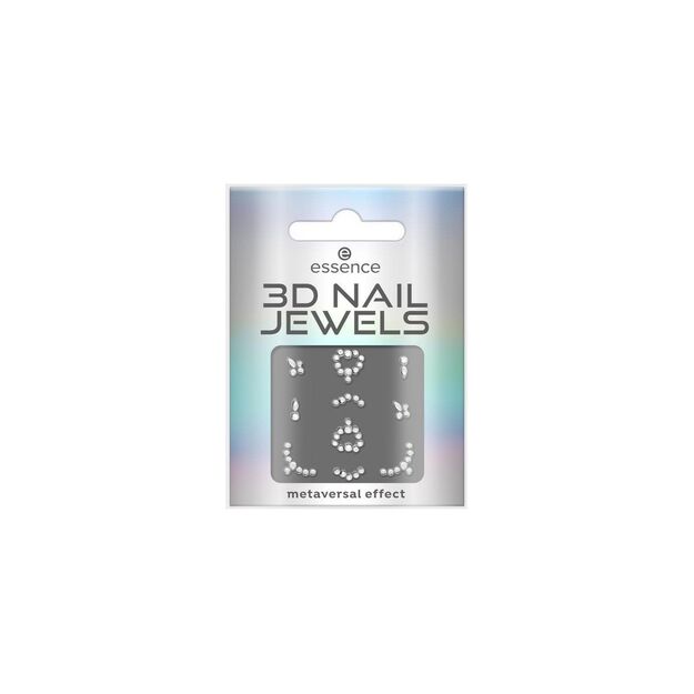 Essence 3D Jewels lipdukai nagams  rhinestones 02 Mirror universe 10 pieces