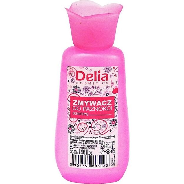 Delia Cosmetics nagų lakas Remover acetone nagų lakas remover 58 ml