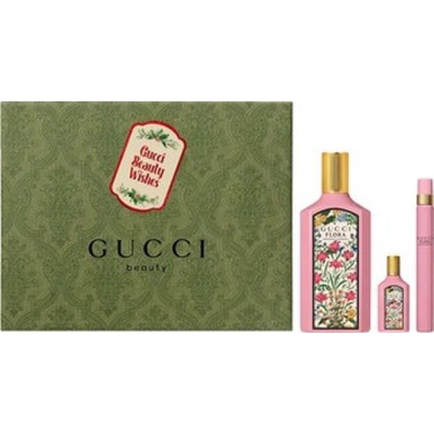 Gucci Ladies Flora Gorgeous Gardenia 3 vnt  rinkinys moterims