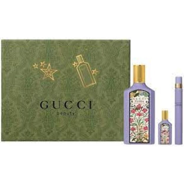 Gucci Flora Gorgeous Magnolia EDP  100ml rinkinys 3 vnt. moterims
