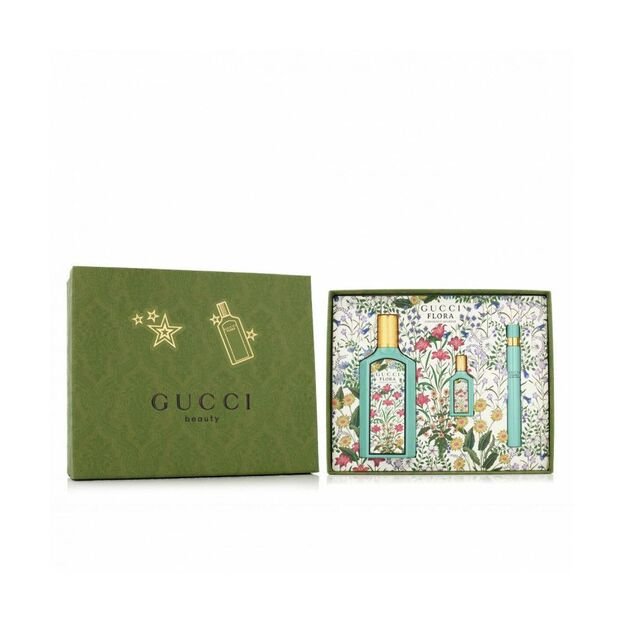 Gucci Flora Gorgeous Jasmine EDP  100ml Set 3 vnt. moterims
