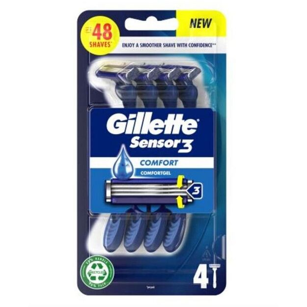 Gillette Sensor 3 Comfortgel 4vnt 