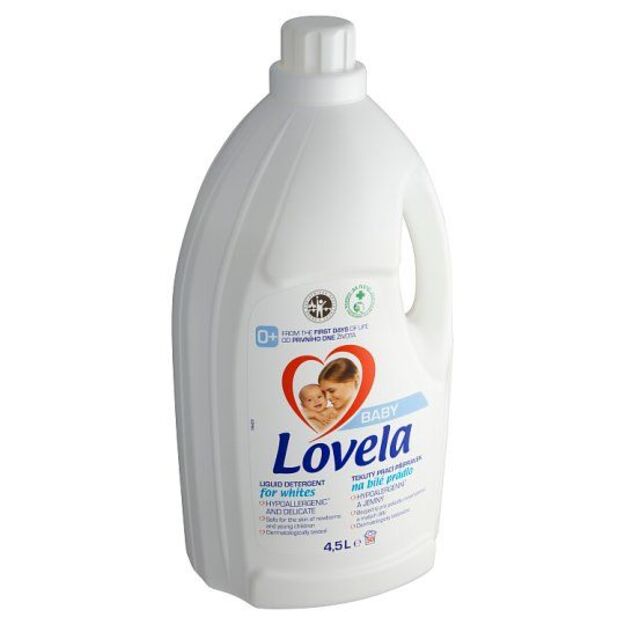 Lovela Baby White Hypoallergenic,skalbiklis baltiems vaikų rūbams 50 skalb.  4.5 l
