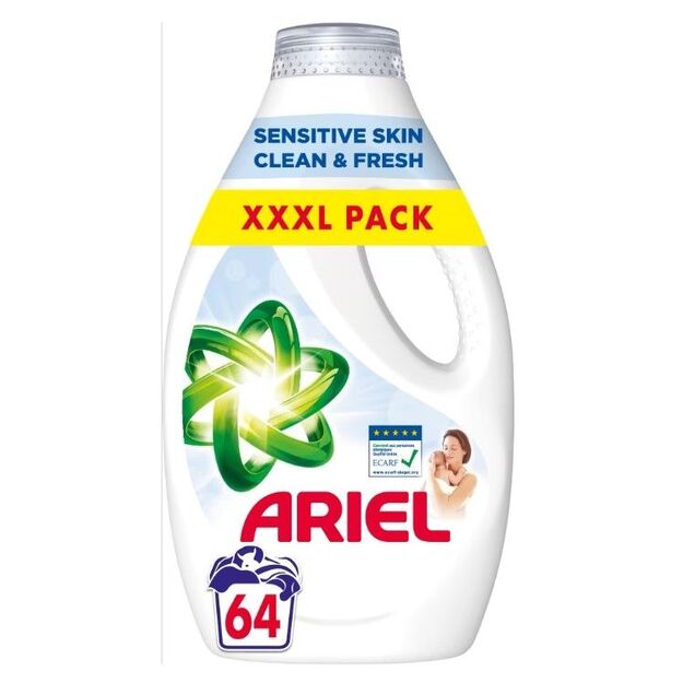 Ariel Sensitive Skin skystas  skalbiklis  delicate and children's clothes 64 skalb. 3.2 l