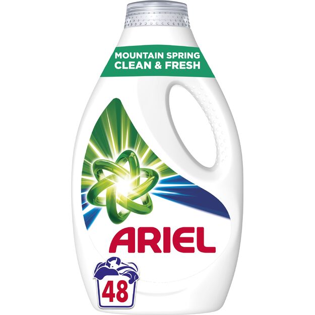 Ariel Mountain Spring skystas  skalbiklis  clean and fragrant, stain-free  48 skalb. 2.4 l
