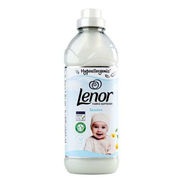 Lenor Sensitive hypoallergenic skalbinių minkštiklis 34 skalb. 850 ml