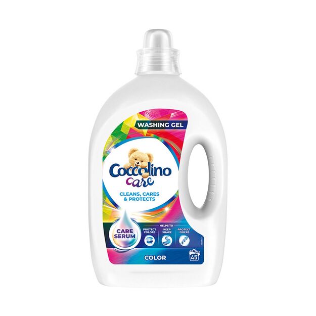 Coccolino Care Clean, Cares & Protects skalbiklis spalvotiems rūbams 45 skalb.  1,8 l
