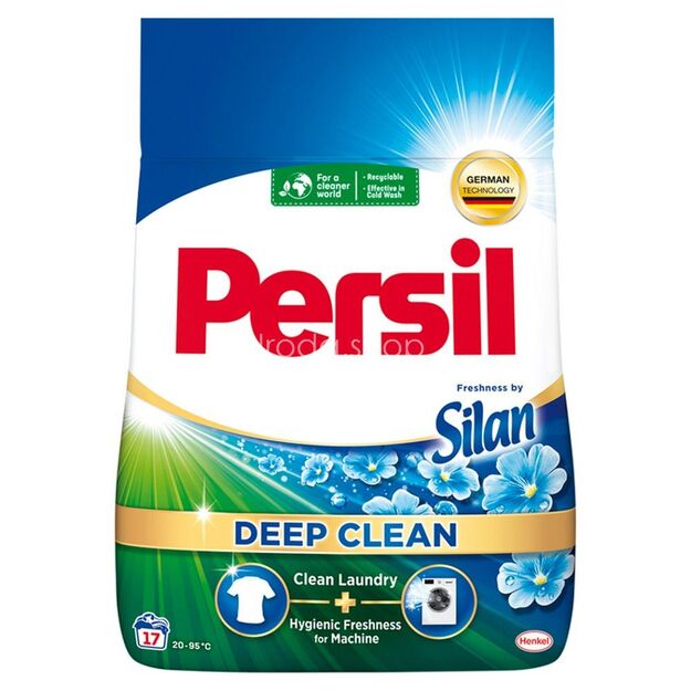 Persil Deep Clean Freshness by Silan skalbimo milteliai  baltiems drab. 17 skalb. 1,02 kg