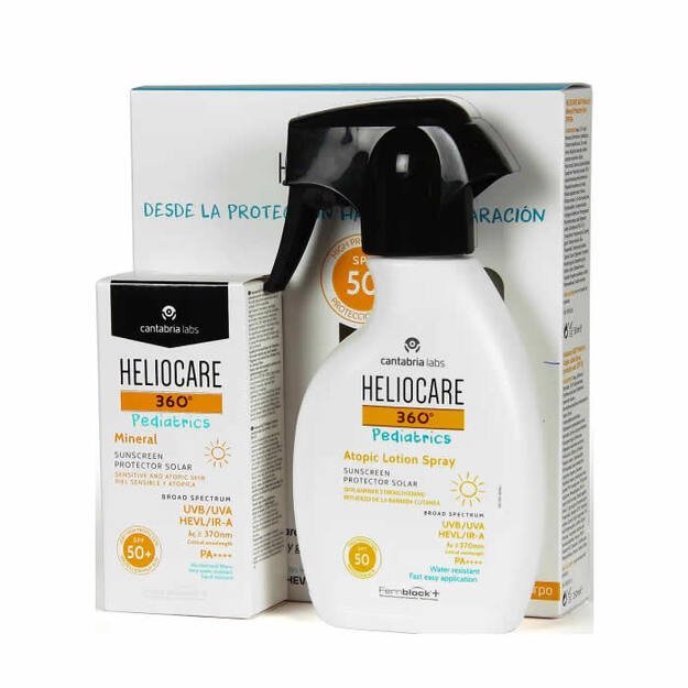 Heliocare 360Āŗ Pack Pediatrics Mineral 50ml + Atopic Lotion Spray 75ml