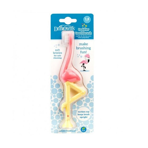 Dr, Brown's Toothbrush 1-4 Years Flamingo